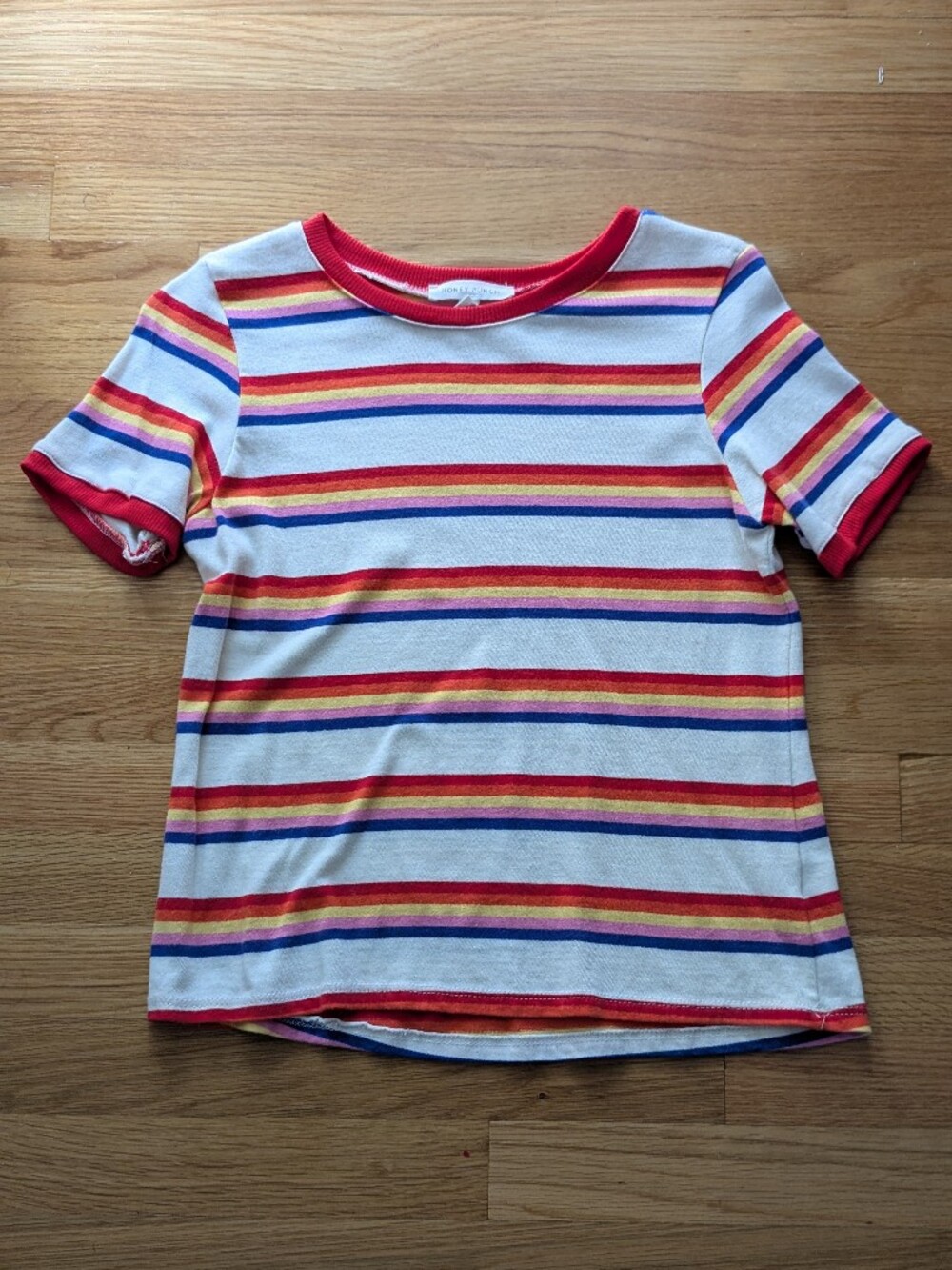 Honey Punch Rainbow Striped Tee